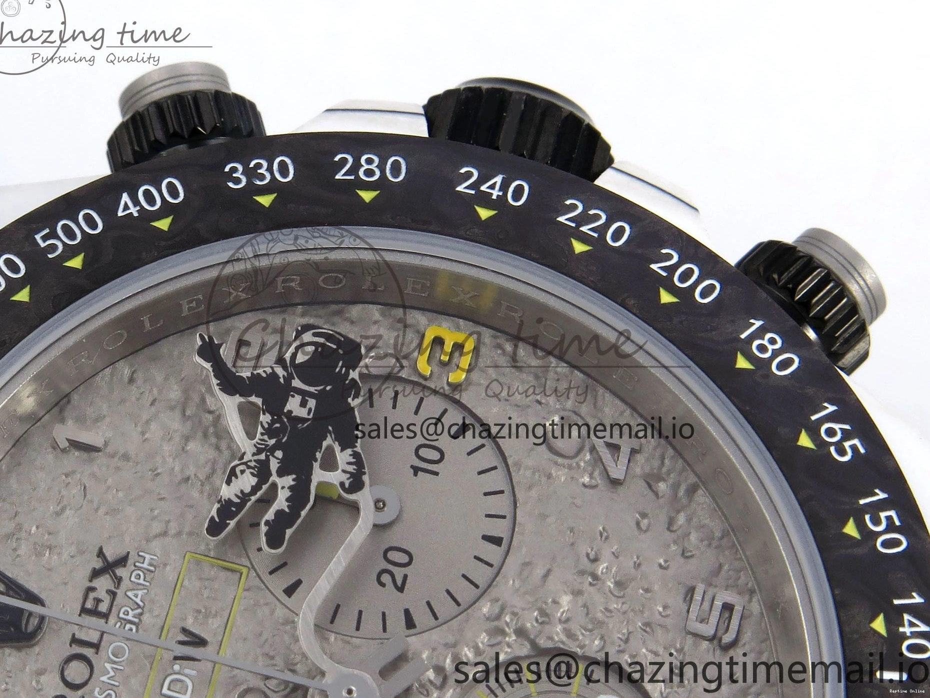 0505 Tailored Daytona DIW Space Mission Gray Textured Dial on Gray Nylon Strap A4130 Clone 1279